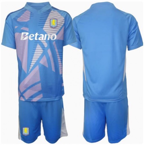 Fotballdrakt Barn Aston Villa Keeper Tredjedraktsett 2024-25 Kortermet (+ Korte bukser)